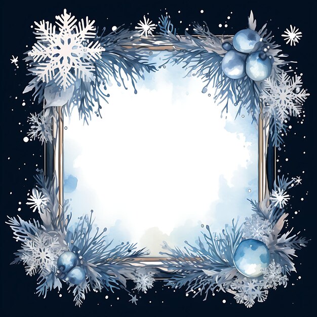 Foto snowy wonderland earth hour frame a forma di fiocco di neve wi clipart design di opere d'arte accattivanti