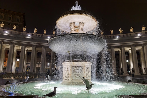 Photo the so-called ancient fountain is one of two twin fountains placed in st peters square at the