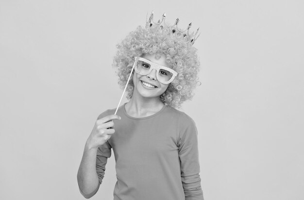 So cute selfish teen girl in tiara pageant april fools day just having fun fancy party look