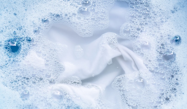 Soak a cloth before washing, white cloth