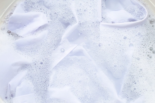 Soak  cloth before washing, white shirt