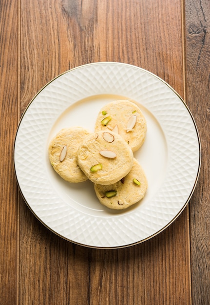Soan Papdi or Son roll or Patisa, popular sweet from India