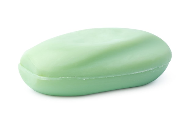 Soap bar isolated over white background close up