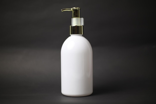 Soap Bottle with Luxury pump gold Free Vector