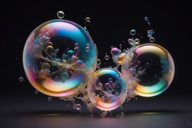 Soap bubble bursting captured in exquisite detail