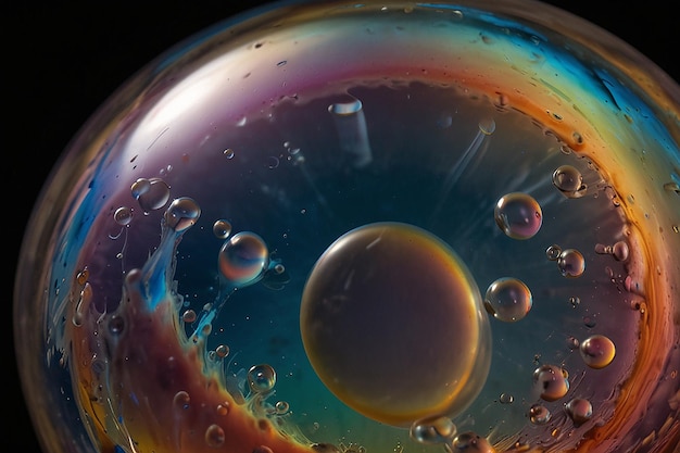 Soap bubble bursting captured in exquisite detail