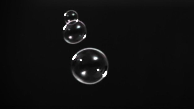 Soap bubble drop or Shampoo bubbles floating like flying in the air