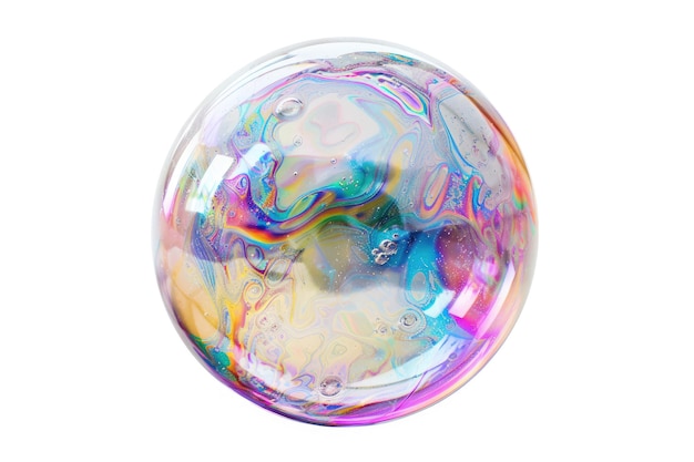 Photo soap bubble isolated on white