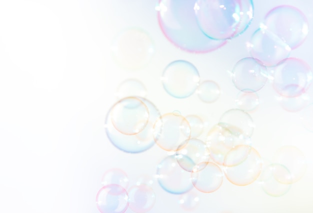 Soap bubbles background