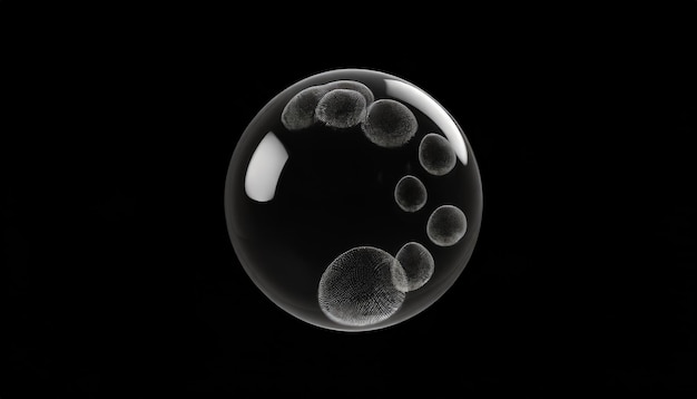 Photo soap bubbles foam isolated on black background