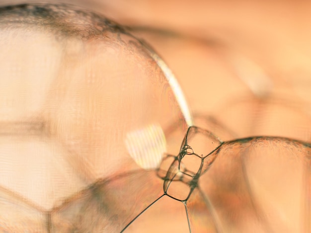 Soap bubbles macro shot