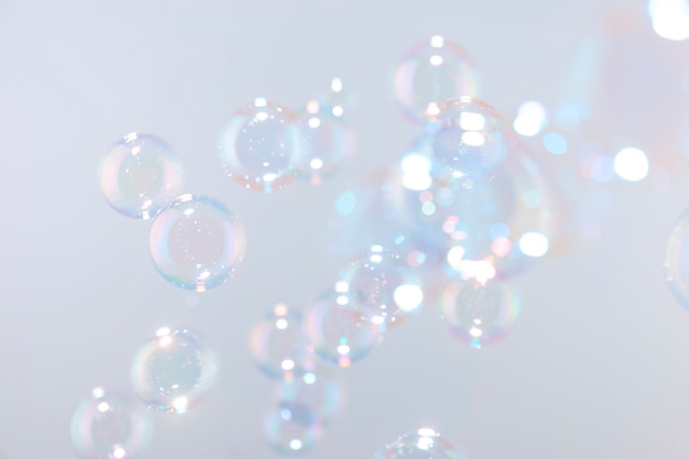 soap bubbles, natural background