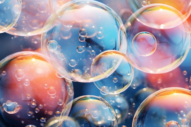 Photo soap bubbles texture background