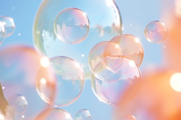 Soap bubbles Vibes copy space mockup