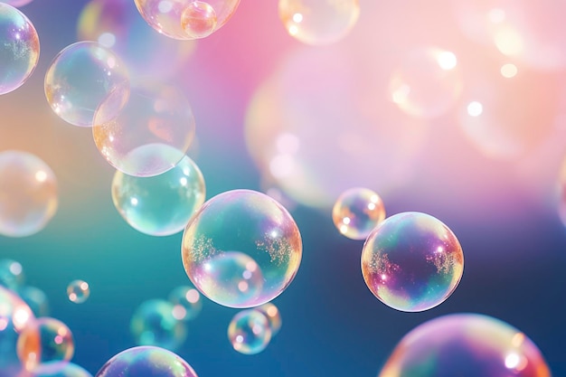 Soap bubbles Vibes copy space mockup