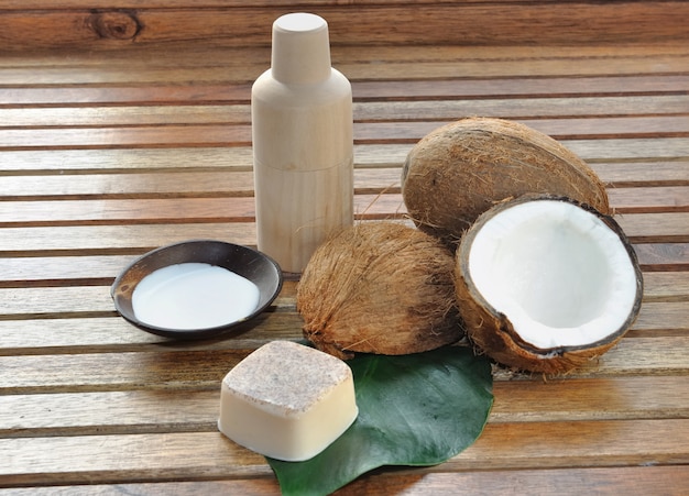 Soap and coconut milk for body care