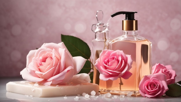 Soap and Pink Rose Elegance