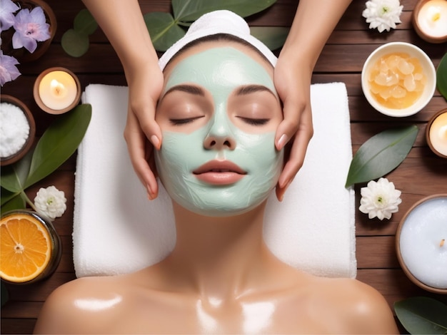 soap spa beauty procedures and skin care concept