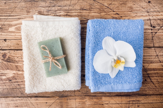 Soap and Terry towel.