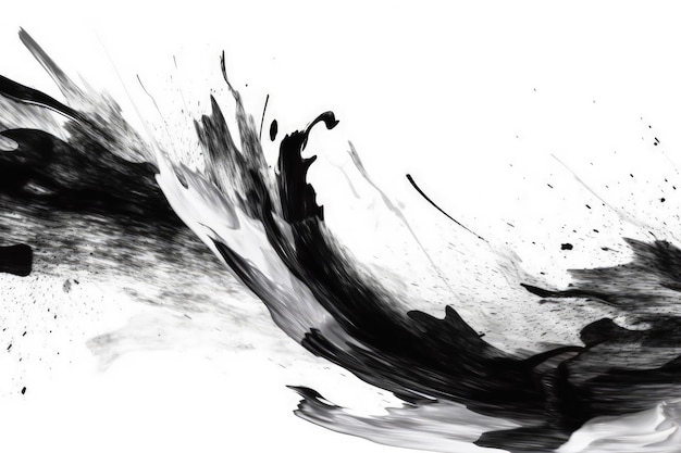 Фото Парящая птица запечатлена на черно-белой фотографии, созданной с помощью технологии генеративного искусственного интеллекта.