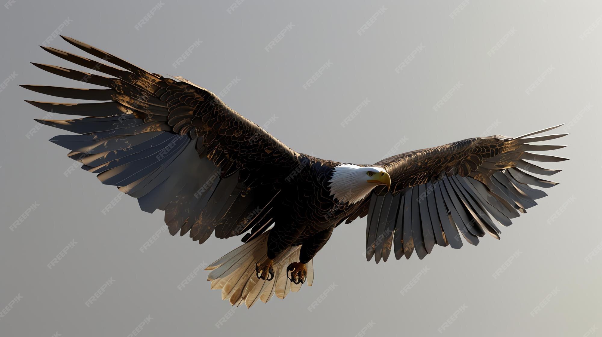 Premium Photo | Soaring high above the land the majestic bald eagle is 
