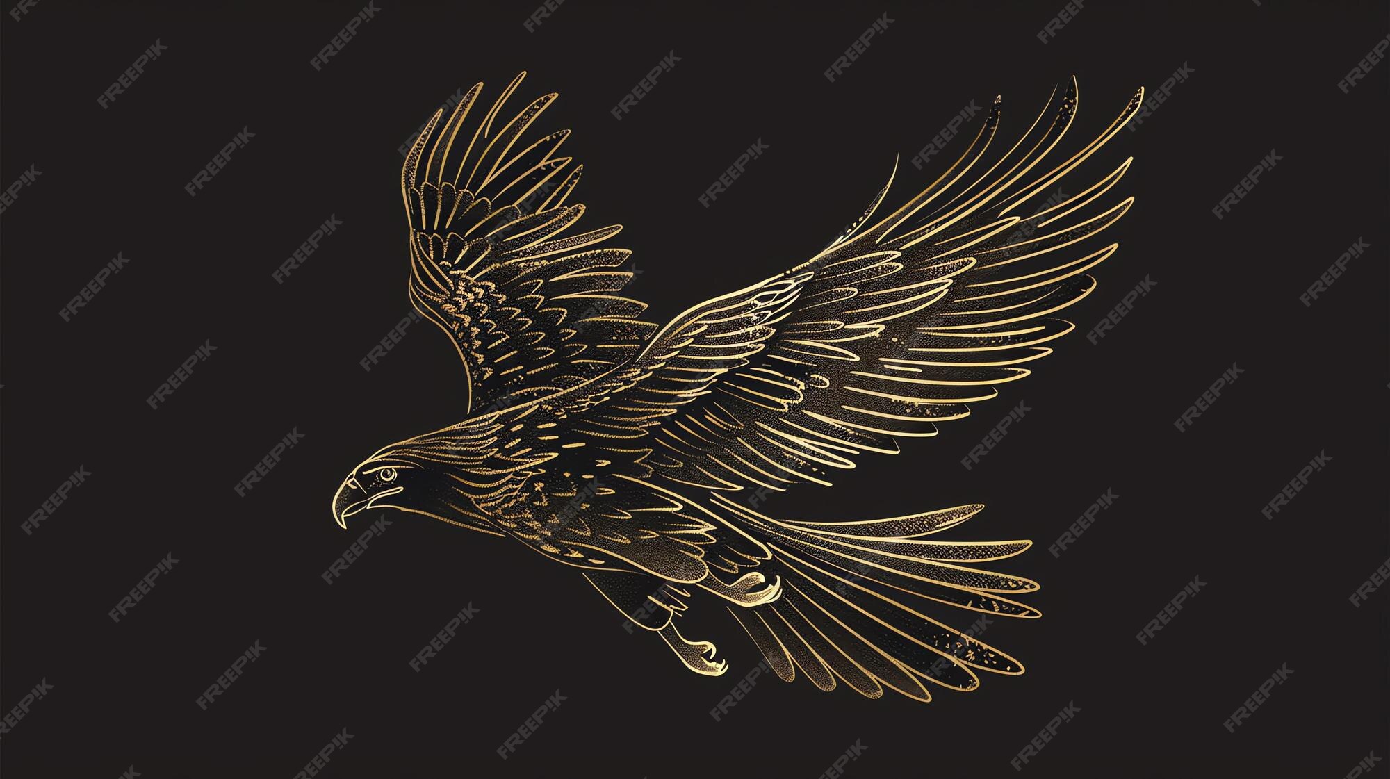 Premium Photo | Soaring through the sky the majestic golden eagle is a 