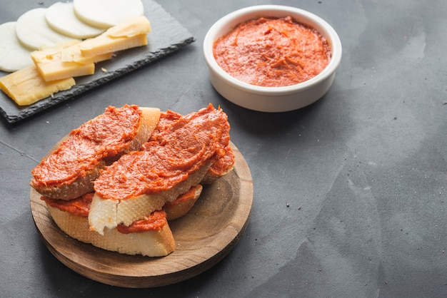 Sobrasada with bread typical mallorca spain