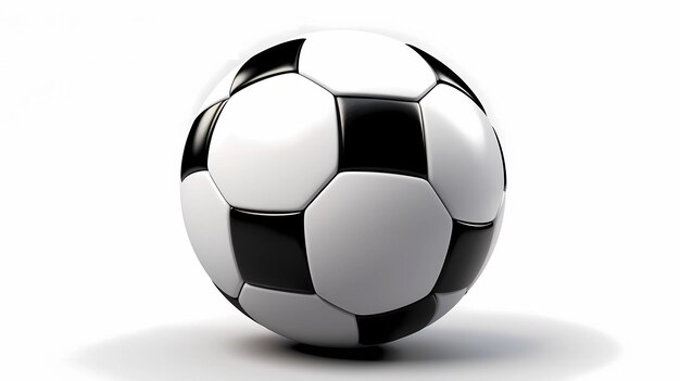 Photo soccer ball 3d cute white background