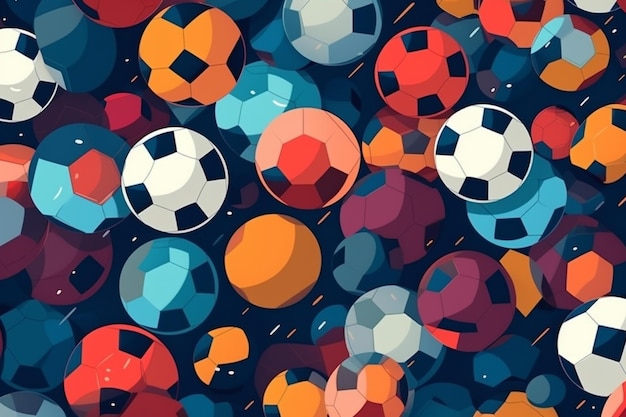 Photo soccer ball background in flat style