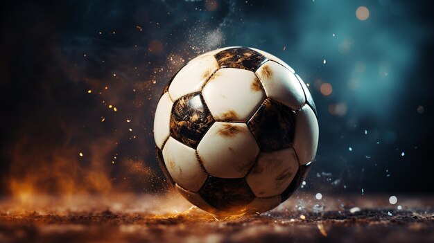 soccer ball on the background of stadium 3 d illustration