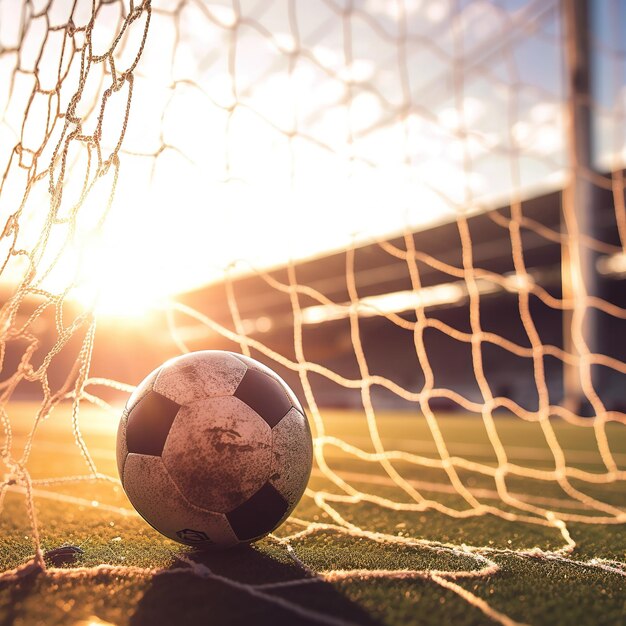 soccer ball on the field