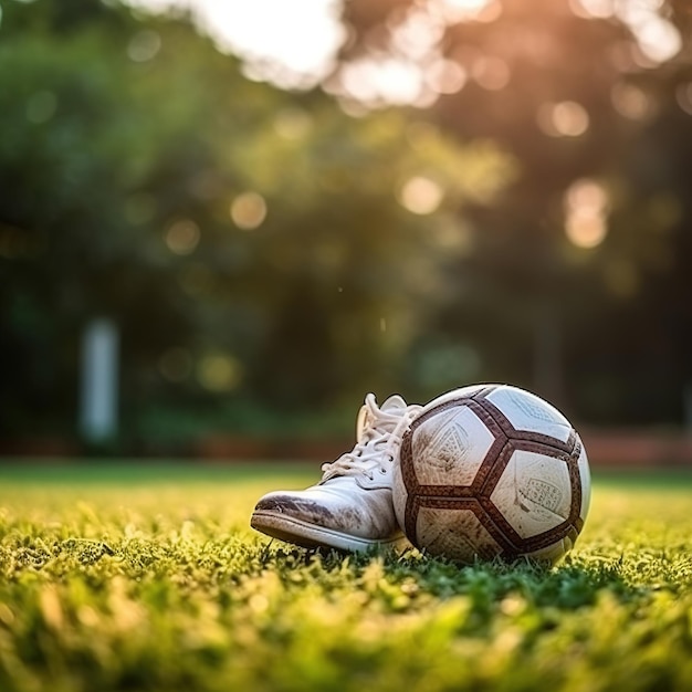 soccer ball on the field