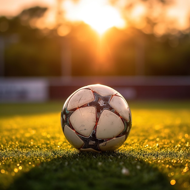 soccer ball on the field