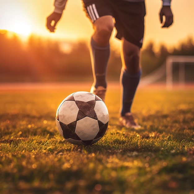 soccer ball on the field