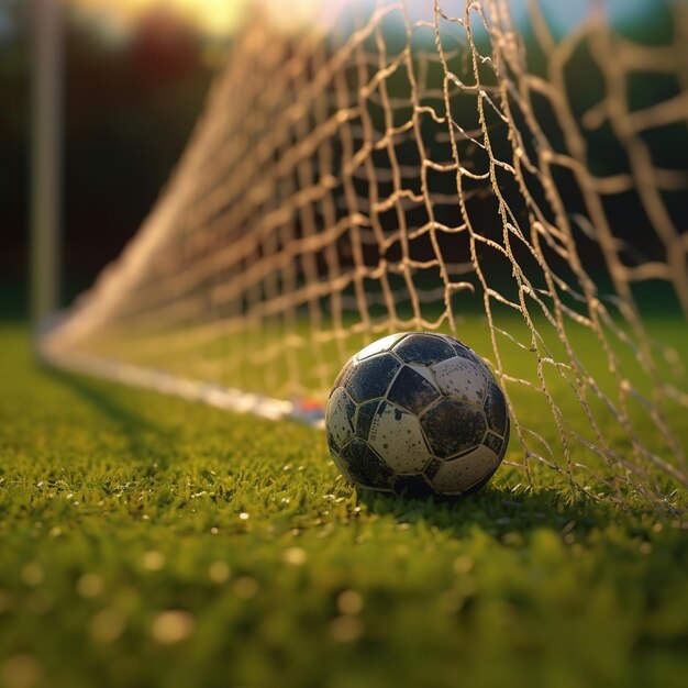 soccer ball on the field