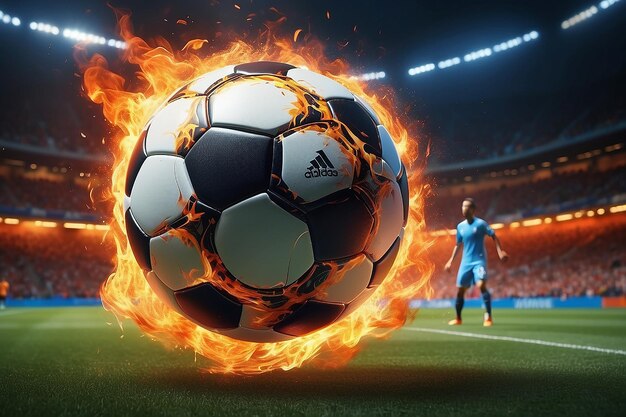 Soccer ball flames game Motion magic