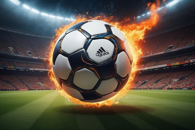 Футбол, мяч, пламя, игра, магия движения