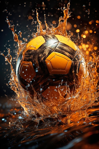 soccer ball flyer HD 8K wallpaper Stock Photographic Image