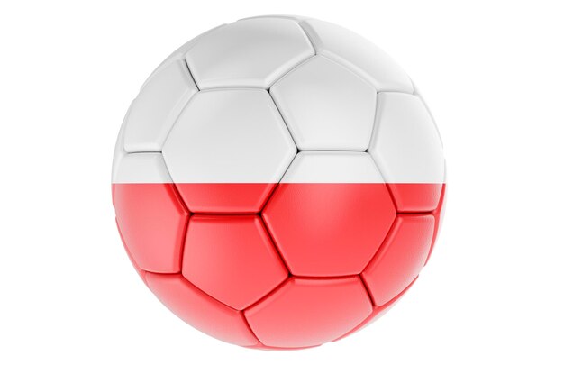 ポーランド国旗の3Dレンダリング