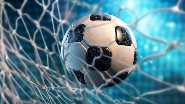 Soccer Ball in Goal Net