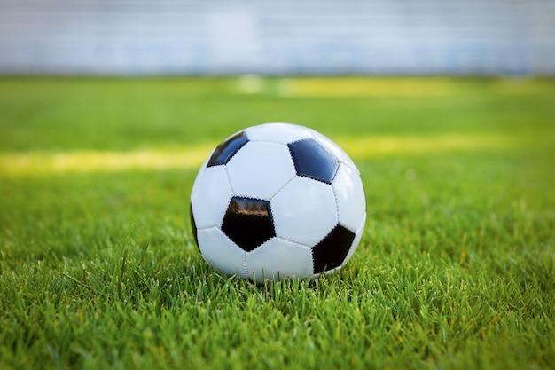 Soccer ball on the grass  football