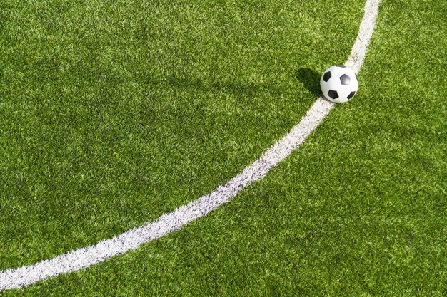 Soccer ball on the grass