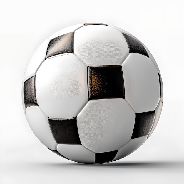 A soccer ball is shown with a white background.