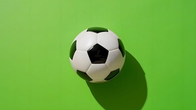 写真 サッカーボールがグリーンに隔離された