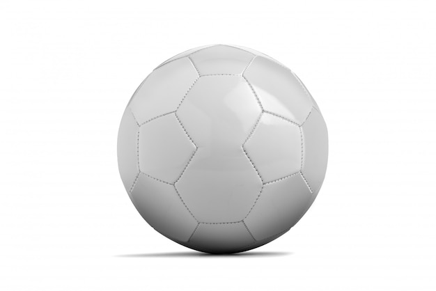 サッカーボール、白で隔離