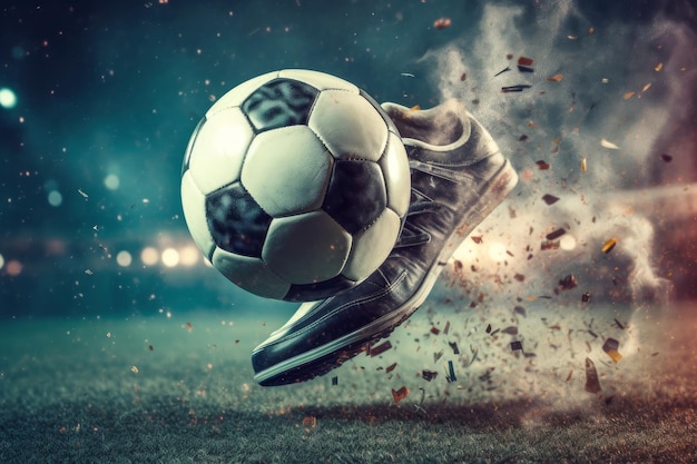 Soccer ball kick Generate Ai