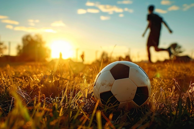 Soccer Ball on Lush Green Field