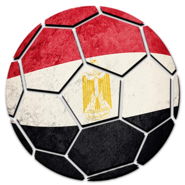 Soccer ball national Egypt flag. Egyptian football ball.