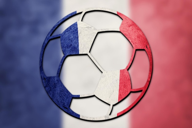 サッカー ボールのフランス国旗。フランス サッカー ボール。