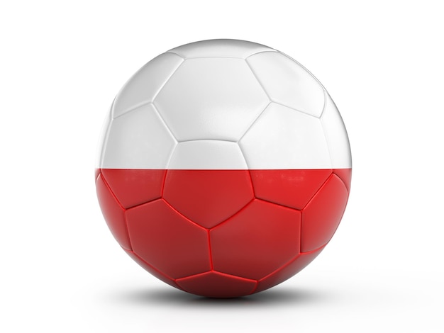 サッカーボール ポーランド国旗
